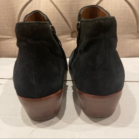 Sam Edelman PETTY ANKLE BOOTIE Black Suede Size 7.5 - Picture 3 of 12